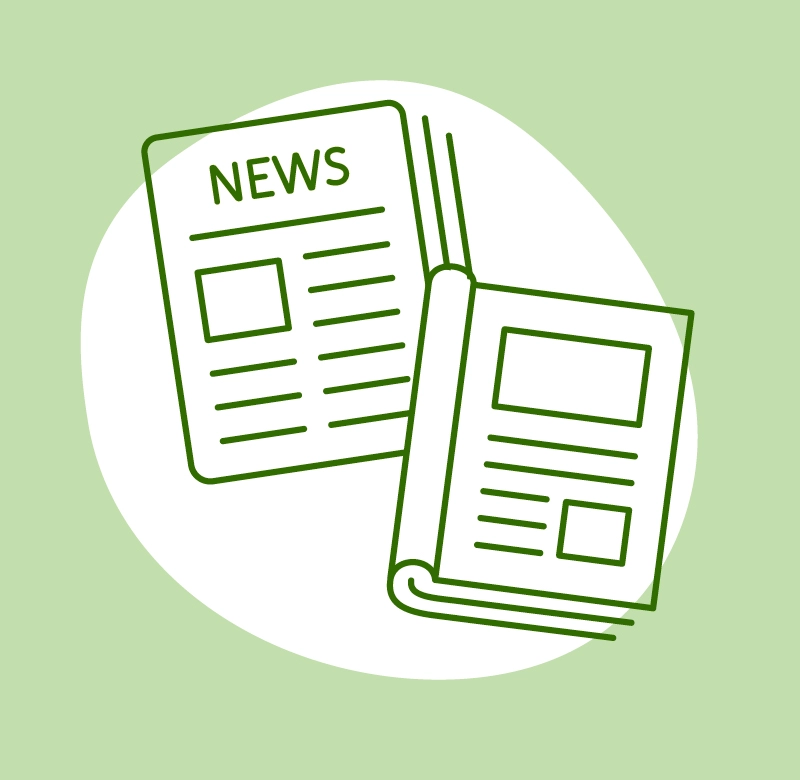 Illustration von Magazin und Zeitung im Thin Line-Iconstil